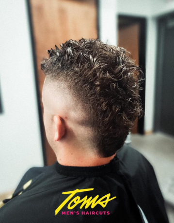 Finished haircut viewed from behind